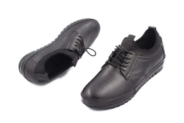 Safe Step KA19301 Μαύρο Ελληνικά Δερμάτινα Παπούτσια