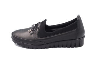 PaceComfort 5002 Μαύρο Ελληνικά Δερμάτινα Παπούτσια
