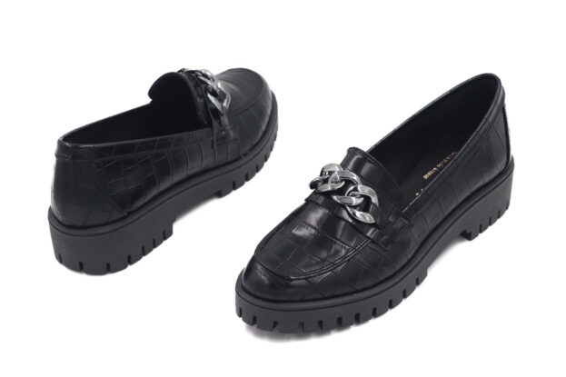 Zizel 819 Μαύρο Ελληνικά Δερμάτινα Παπούτσια