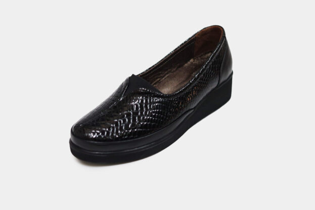 TATOO 102 BLACK CROCO ΕΛΛΗΝΙΚΑ ΔΕΡΜΑΤΙΝΑ ΠΑΠΟΥΤΣΙΑ